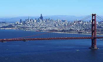 San Francisco dari Marin Headlands dan Jembatan Golden Gate