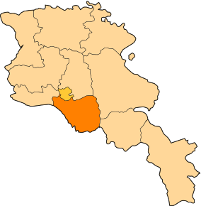 Poziția localității Provincia Ararat