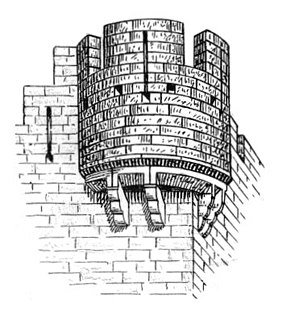 Bartizan Small turret projecting from the top of towers or parapets