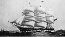 The British ship Suffolk in 1881 brought 488 Azores Islanders to Hawaii. British Bark Suffolk.jpg