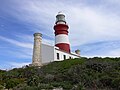 * Nomination The lighthouse at Cape Agulhas, South Africa. ----Amrum 14:30, 2 November 2007 (UTC) * Promotion Nice light and composition, but I regret that the lighthouse itself is tilted: please rotate the image till the main subject is vertical! Nevertheless, I believe this is already QI worthy. -- MJJR 21:27, 6 November 2007 (UTC)