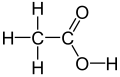 de: Struktur von Essigsäure; en: Structure of acetic acid