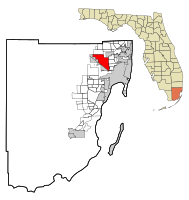 Location in Miami-Dade County and the state of Florida