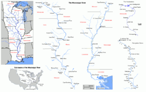 Map of the Mississippi River