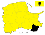 Localização do Condado de Kwidzyn na Pomerânia.