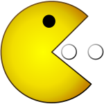 Pac-Man požírající tečky