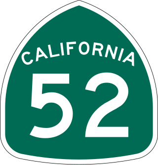 <span class="mw-page-title-main">California State Route 52</span> Highway in California