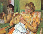 Mother Combing her Child's Hair, 1879, Brooklyn Museum.