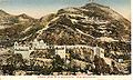 A 2008 postcard image of the Mount of Temptation (or Mount Quarantania) near Jericho in the Judean desert, where Christ was tempted by Satan