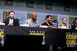 Joel Edgerton, Will Smith, Edgar Ramirez & Lucy Fry (35335173483).jpg