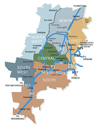 <span class="mw-page-title-main">Suburbs of Johannesburg</span>