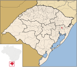 Location in Rio Grande do Sul, Brazil