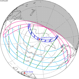 <span class="mw-page-title-main">Solar eclipse of January 6, 2076</span> Total eclipse