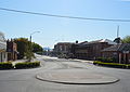 English: A roundabout on the corner of Main and Liverpool Streets in Scone, New South Wales