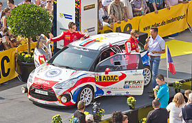 Équipage Chardonnet / de la Haye au rallye d'Allemagne 2013.