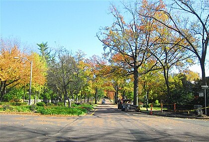 View of Wydown Boulevard in the Brentmoor Park, Brentmoor and Forest Ridge District