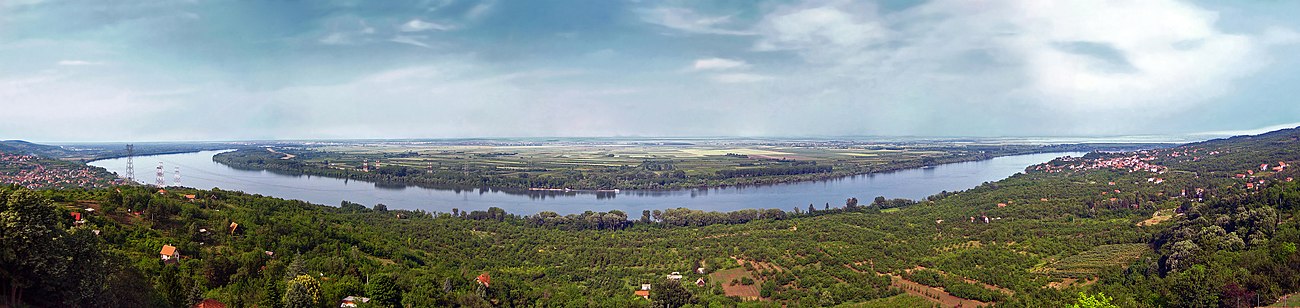 Дунайны панорама сураты, Ритопекден этилген, Белградны къаты, Сербия.