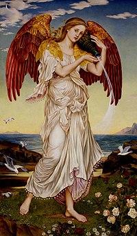 Représentation d'Éos sur une peinture d'Evelyn De Morgan en 1895.