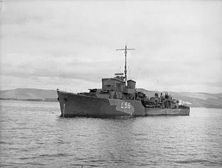 HMS <i>Holcombe</i> British destroyer