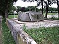 Sherman tank encased in concrete, near Olst, the Netherlands