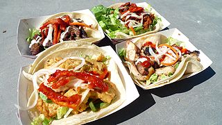 <span class="mw-page-title-main">Korean taco</span> Korean-Mexican fusion dish in America