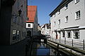 Der Memminger Stadtbach vom Roßmarkt in Richtung Marktplatz