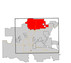 Oklahoma County Oklahoma Incorporated and Unincorporated areas Edmond highlighted.svg