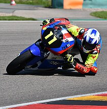 MZ-Cup – Supermono-Amateurwedstrijdseries met MZ Skorpion sinds 1996[1] (Foto: Sachsenring 2020)