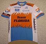 1993 Team Florida Jersey (Note black armband in memory of Tom Hayes who was a student in the College of Health and Human Performance. Hayes was killed while cycling across Payne's Prairie.)