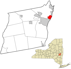 Location in Albany County and the state of New York.