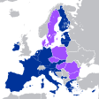 Image 18Cyprus is part of a monetary union, the eurozone (dark blue) and of the EU single market. (from Cyprus)