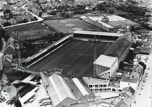 Das Albert Dyserynckstadion im Jahr 1975 aus der Luft betrachtet