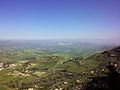 Panoramic view seen from the Belvedere of Enna: Mount Etna is in the background