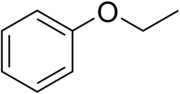 Structuurformule van ethylfenylether