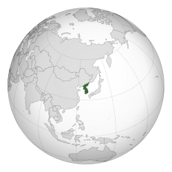 Territory of Joseon after King Sejong's conquest of Jurchens in 1433 (with current borders)