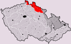 Krkonošská oblast na mapě Česka