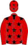 Red, black stars on body and cap