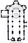 Plan de l'église par Joseph Bigot en 1842