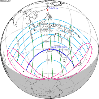 <span class="mw-page-title-main">Solar eclipse of May 31, 2068</span> Total eclipse