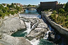 The iconic Spokane Falls, which the college gets its name from. Spokane lower falls.jpg