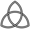 Triquetra złożona z trzech vesica piscis.