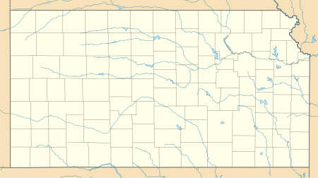 Mapa konturowa Kansas