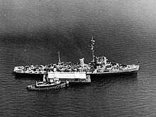 USS Solar (DE-221) in New York harbour, 22 July 1944 (NH 97001).jpg