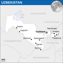 Lokasi Uzbekistan