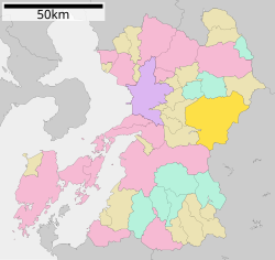 Location of Yamato in Kumamoto Prefecture