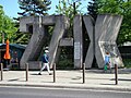 The left part of the September Barricade Monument.