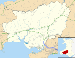 Whitland is located in Carmarthenshire