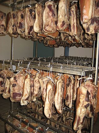 <span class="mw-page-title-main">Tyrolean speck</span> Variety of ham originally from Tyrol in the Alps