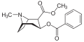 de: Struktur von Kokain; en: Structure of cocaine