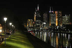 Melbourne at night